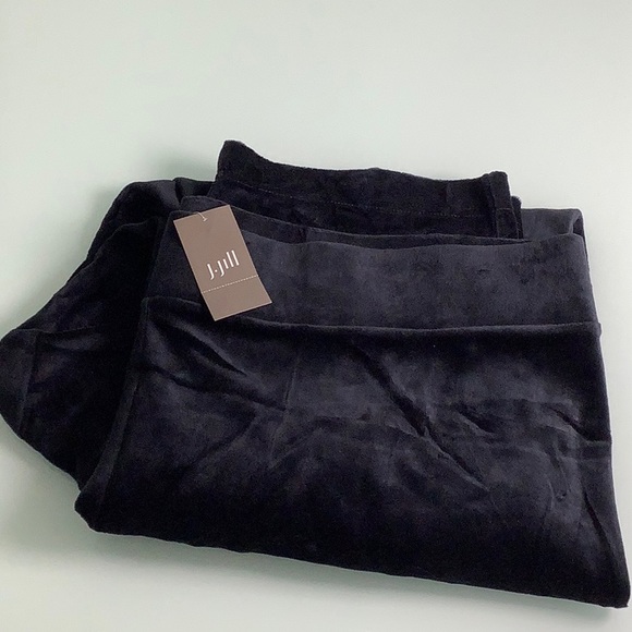 J Jill black Velour straight leg leggings pants size 3X NWT - Picture 2 of 14